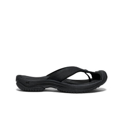 Men's Waimea Leather Flip-Flop  |  Black/Black