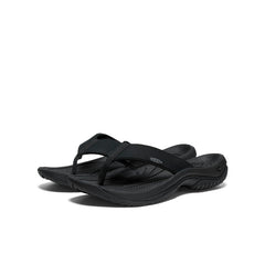 Men's Kona Leather Flip-Flop  |  Black/Steel Grey