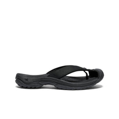 Women's Waimea Leather Flip-Flop  |  Black/Black