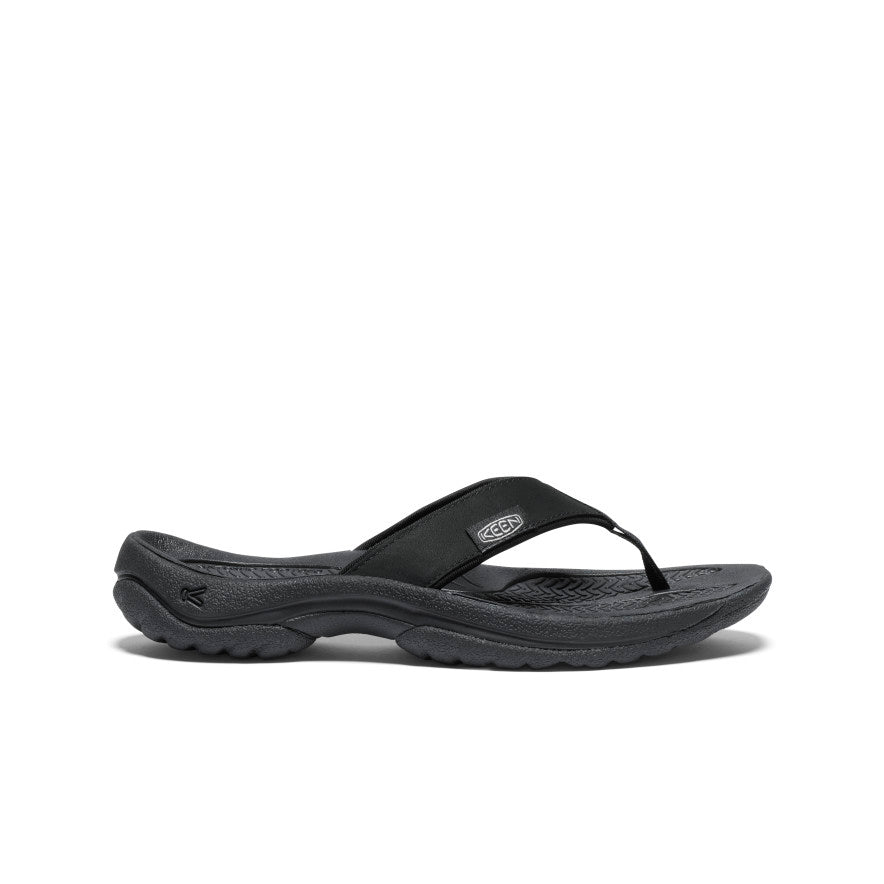 Women's Kona Leather Flip-Flop  |  Black/Vapor