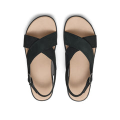 Women's Elle Luxe Cross Strap Sandal  |  Black/Black
