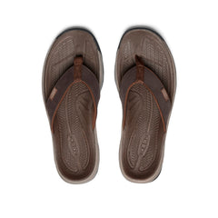 Men's Kona Leather Flip-Flop  |  Java/Dark Earth