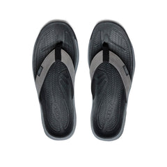 Men's Kona Leather Flip-Flop  |  Steel Grey/Black